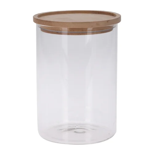 Excellent Houseware 1700ml Glass Storage Jar With Bamboo Lid