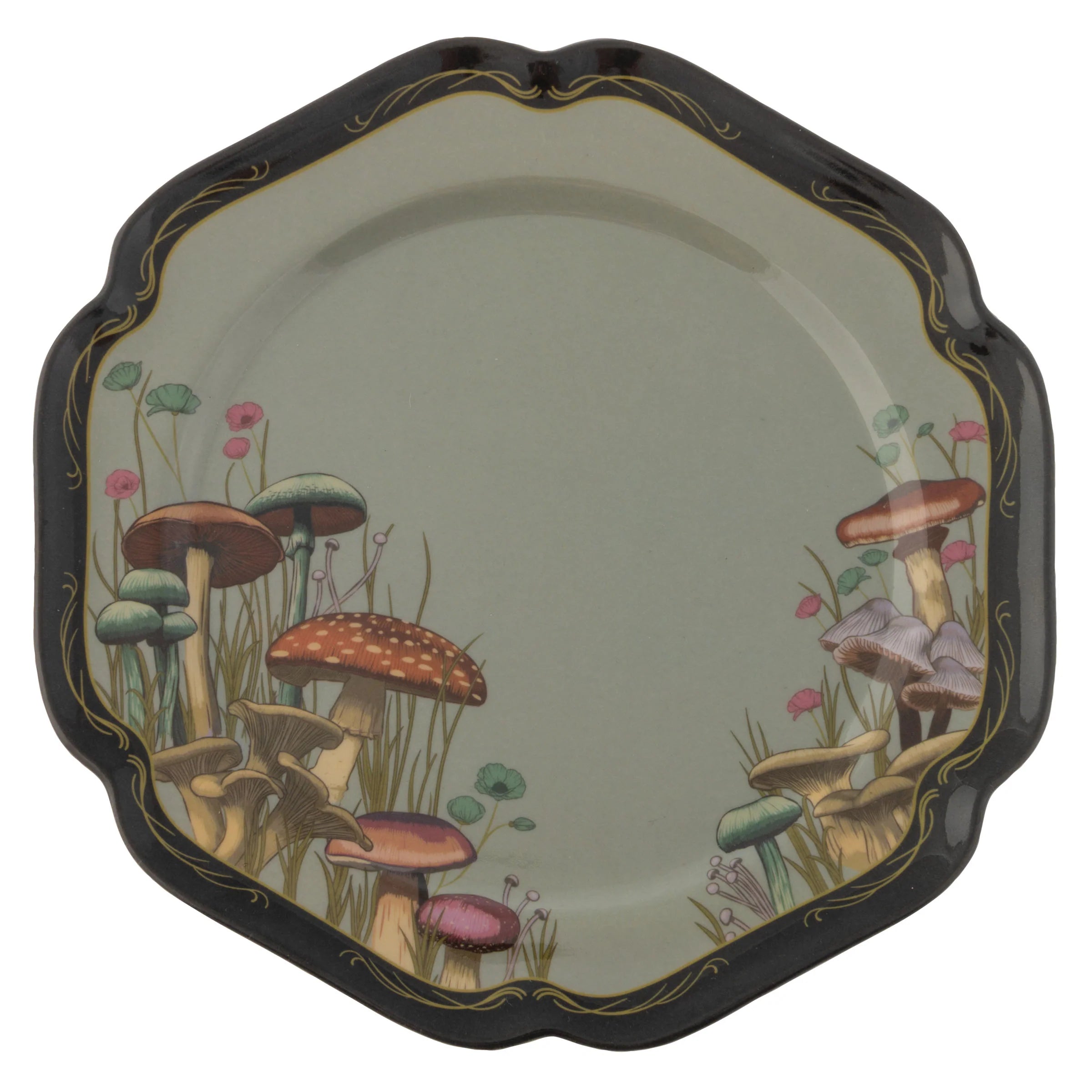 Karma - Melamine Salad Plate, Midnight Meadow