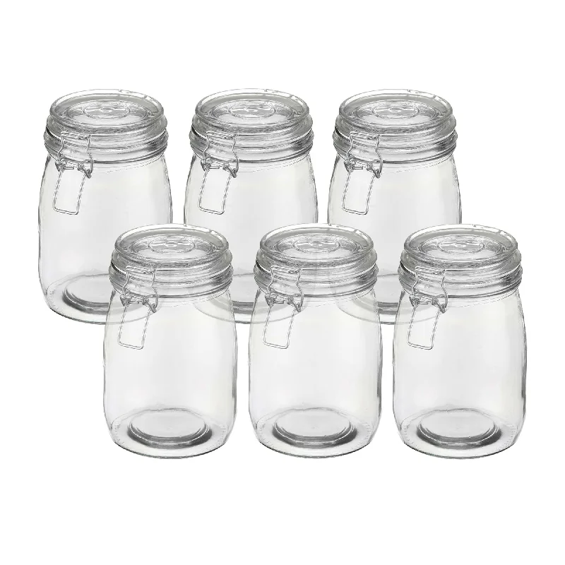 Kate's Kitchen Round Clip Top Preserving Jar 1L Set of 6