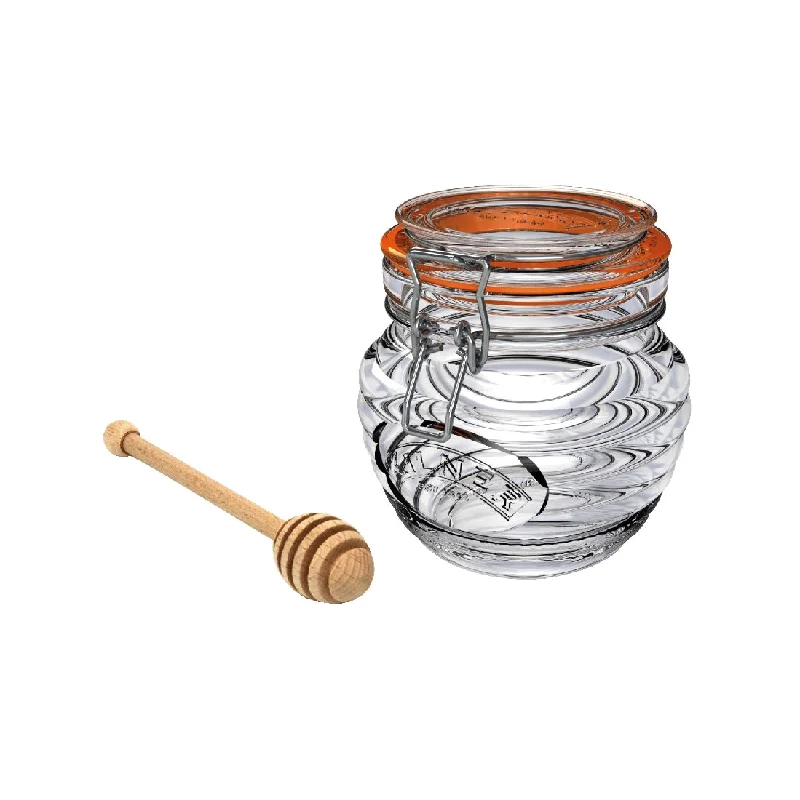 Kilner Honey Pot & Drizzler Spoon 400ml