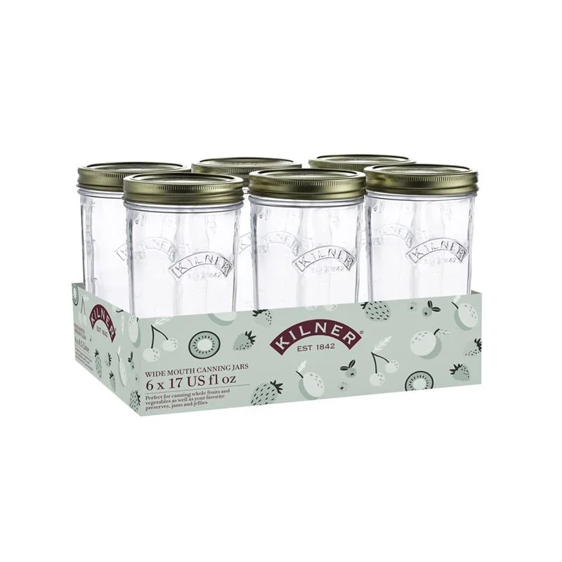 Kilner Wide Mouth Preserving Set/6 500ml