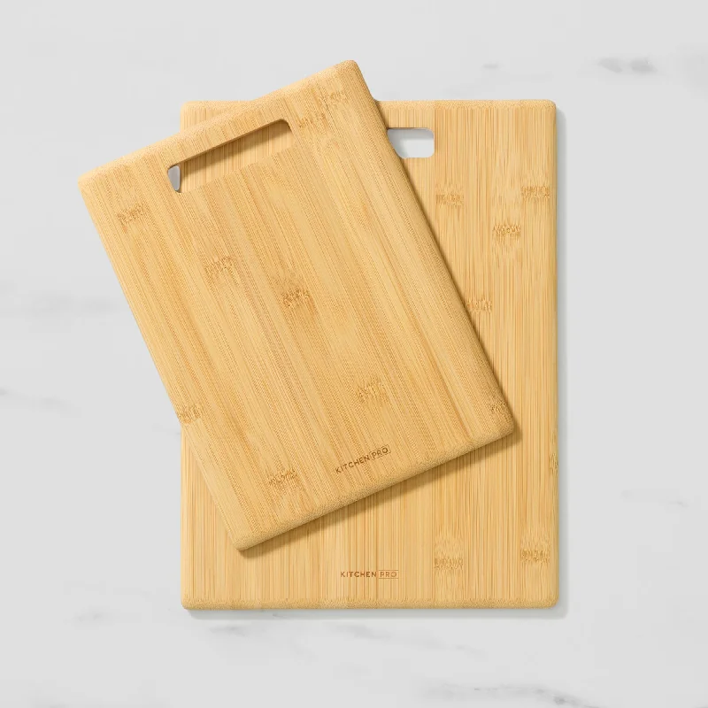 Kitchen Pro Eco Bamboo Cutting Board 2 Piece Set