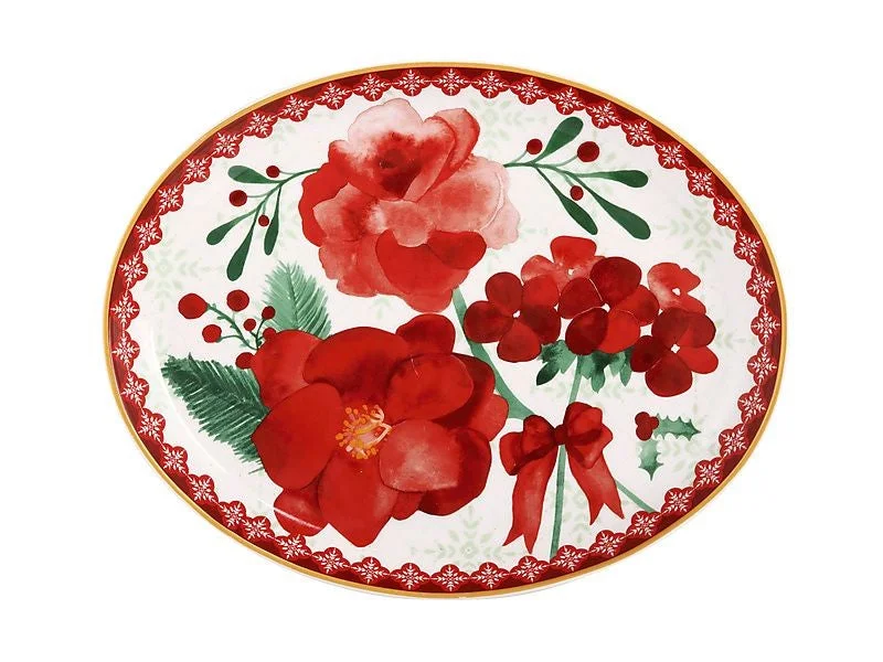 Maxwell & Williams Mistletoe Oval Platter 25x19cm