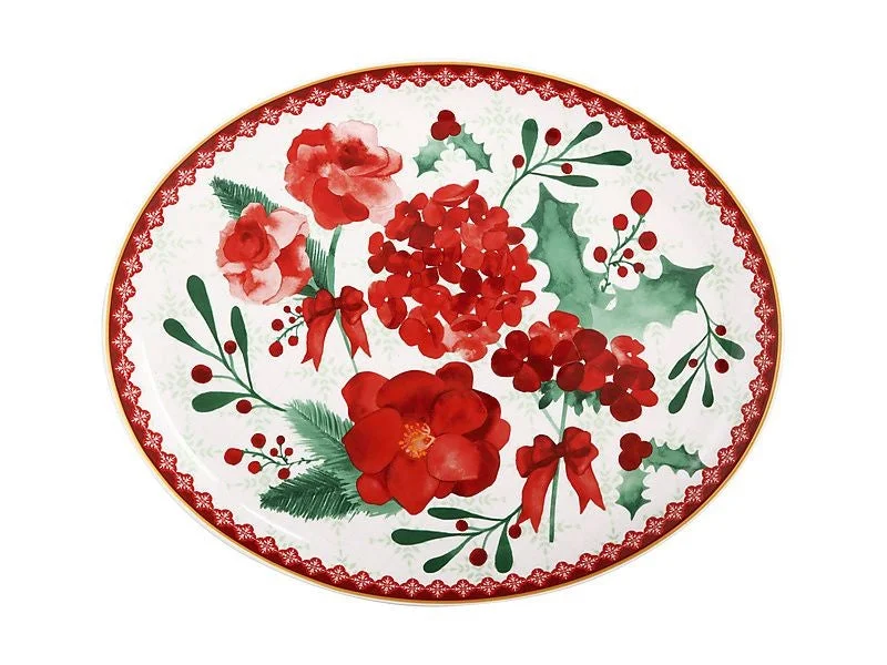 Maxwell & Williams Mistletoe Oval Platter 38x30cm