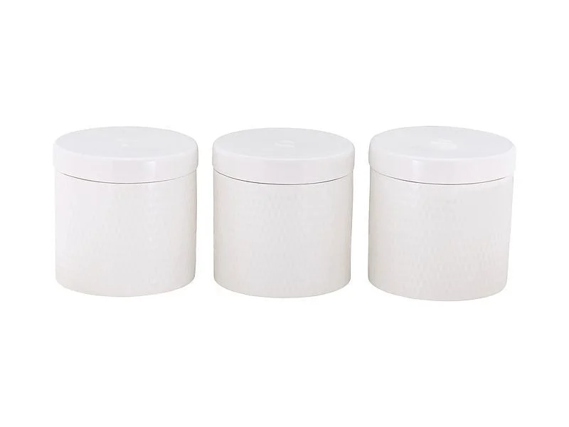 Maxwell & Williams White Basics Diamonds Canister 600ml Set Of 3 Gift Boxed