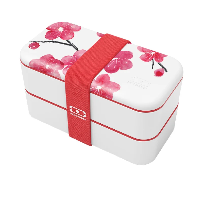 Monbento MB Original Graphic Two Tiered Bento Lunch Box 1L Blossom