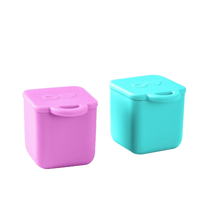 OmieDip Silicone Containers Set of 2 in Pink and Teal